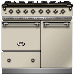 Lacanche Beaune LG962GCTDIVCHA Dual Fuel Range Cooker, Ivory / Chrome Trim